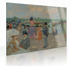 Üveg kép - Jean-Louis Forain, The Races at Longchamp, reprodukciók (70x50 cm)
