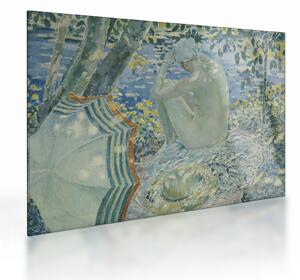 Üveg kép - Frederick Carl Frieseke, On the Bank, reprodukciók (70x50 cm)