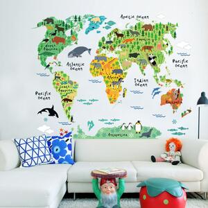 Vidám Fal Matrica Gyermek világtérkép