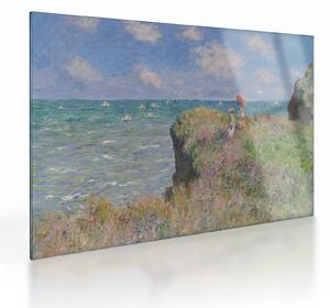 Üveg kép - Claude Monet, Cliff Walk at Pourville, reprodukciók (70x50 cm)