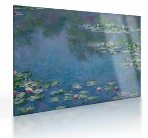 Üveg kép - Claude Monet, Water Lilies, reprodukciók (70x50 cm)