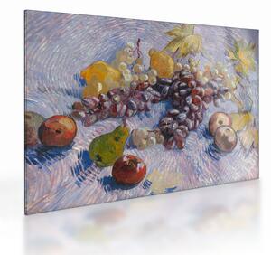 Üveg kép - Vincent van Gogh, Grapes, Lemons, Pears, and Apples, reprodukciók (70x50 cm)