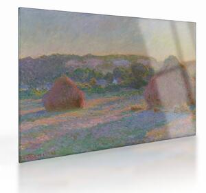 Üveg kép - Claude Monet, Stacks of Wheat (End of Summer) , reprodukciók (70x50 cm)