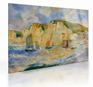 Üveg kép - Auguste Renoir, Sea and Cliffs, reprodukciók (70x50 cm)