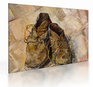 Üveg kép - Vincent van Gogh, Shoes, reprodukciók (70x50 cm)