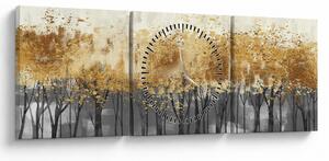 Kép - Arany fák (órával) (90x30 cm)