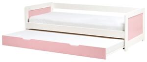 Kihúzható heverő Fenyő GRAVELINES 90 x 200 cm Rózsaszín
