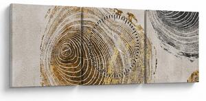 Kép - Törzsek absztrakciója (órával) (90x30 cm)