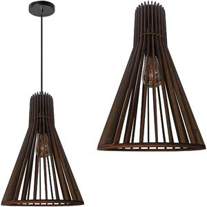 Toolight Toollight, fa mennyezeti lámpa 1xE27, APP1350-1CP, barna, OSW-00936