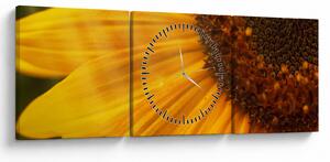 Kép - Napraforgók (órával) (90x30 cm)