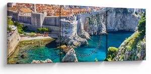 Kép - Dubrovnik (órával) (90x30 cm)