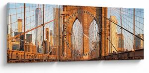 Kép - Brooklyn híd (órával) (90x30 cm)