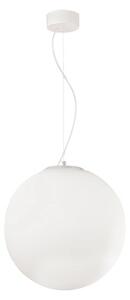 Ideallux Ideal Lux Mapa üveg függőlámpa Ø 40 cm, dimmelhető, Fehér / opál, Nappali / Étkező, Üveg, Modern