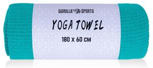 Gorilla Sports Jóga törölköző türkizkék 180 x 60 cm