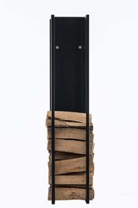 Spark matt fekete tűzifa tároló (80x25x25 cm)