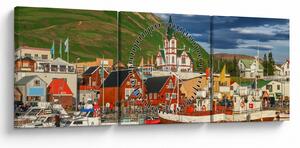 Kép - Húsavík (órával) (90x30 cm)
