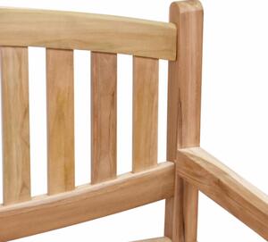 DIVERO 2 személyes pad tikfa kezeletlen 120 cm
