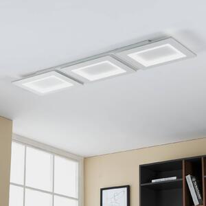EGLO connect LED mennyezeti lámpa Padrogiano-Z 3-fényű, 120 x 30 cm, dimmelhető, Fehér / opál, Nappali / Étkező, fém, Modern