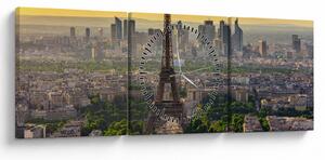 Kép - Párizsi panoráma (órával) (90x30 cm)