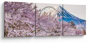 Kép - Japán tavasszal (órával) (90x30 cm)