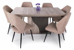 Aliz asztal Aspen székekkel | 6 személyes étkezőgarnitúra