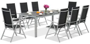 Garden Point alumínium kerti bútor nagy Polywood Verona asztallal 8 fő részére