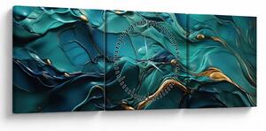Kép - Absztrakt textúrák (órával) (90x30 cm)
