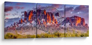 Kép - Hegyek Arizonában (órával) (90x30 cm)