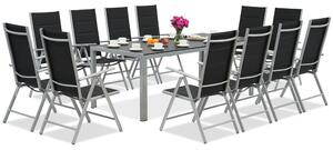 Garden Point alumínium kerti bútor nagy Polywood Verona asztallal 12 fő részére