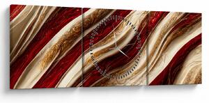 Kép - Arany - fehér textúra (órával) (90x30 cm)