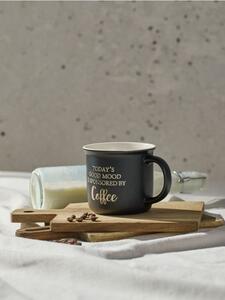Sinsay - Kerámia bögre Today’s Good Mood Is Sponsored By Coffee felirattal - fekete