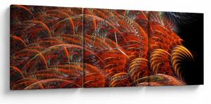 Kép - Absztrakt toll utánzat (órával) (90x30 cm)