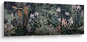 Kép - Festett dzsungel minta (órával) (90x30 cm)