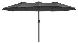 SONGMICS Extra Nagy Dupla Napernyő 460 x 270 cm Szürke UV-védelemmel