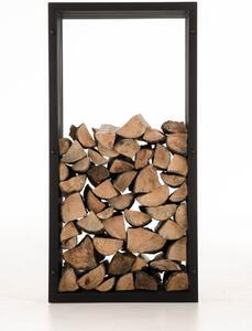 Irving matt fekete tűzifa tároló (40x50x100 cm)