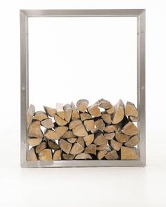 Keri rozsdamentes acél tűzifa tároló (25x80x100 cm)