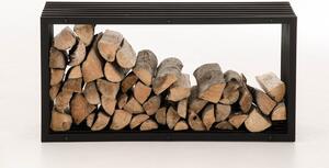 Irving matt fekete tűzifa tároló (40x50x100 cm)