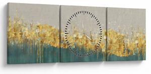 Kép - Textúra arany díszítéssel (órával) (90x30 cm)