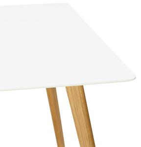 Crush fehér étkezőasztal tömör tölgy lábakkal 160x90 cm