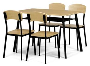 Autronic Étkezőgarnitúra 4 székkel 110x76 cm MDF barna AUT-O2222 OAK