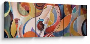 Kép - Zenei absztrakt (órával) (90x30 cm)