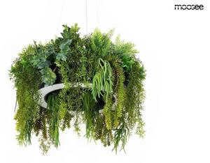 Moosee Gardens 70 Fekete LED Függőlámpa Zöld Növénydekorációval