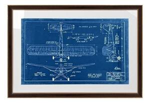 King Home Mechanical Plane Műszaki Tervrajz Kép Kék