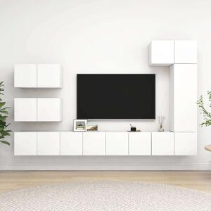 VidaXL 8 részes fehér forgácslap TV-szekrényszett