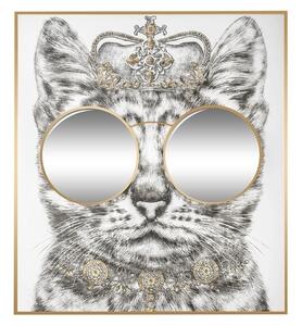 King Home King Cat Tükrös Királyi Macska Fali Dekoráció Arany