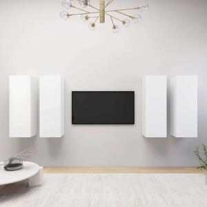 VidaXL Fali TV Szekrény Szett - 4 db Fehér - 30,5x30x90 cm
