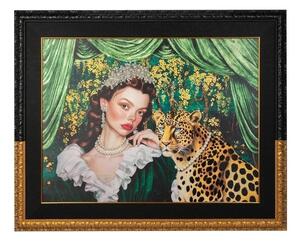 King Home Pearls Leopard Luxus Művészeti Kép Gyöngy Díszítéssel