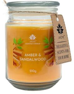 Arome Amber &, Sandalwood gyertya üvegben, 510 g