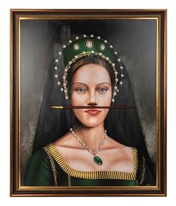King Home Mustache Brush Reneszánsz Portré Vászonkép Arany Kerettel