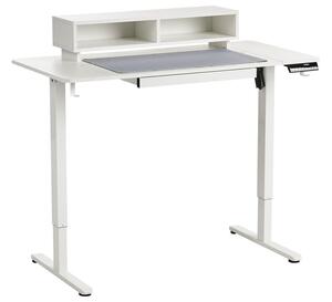 Elektromosan állítható asztal LUCAMA Fehér 120 cm 60 cm USB porttal